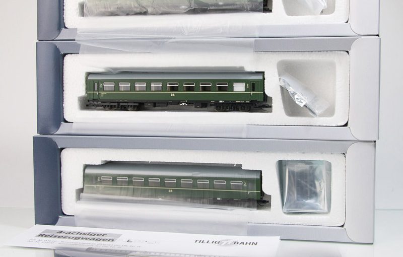 Tillig 01620 TT Set 3 Stück Rekowagen 4-achsig B4ge der DR Epoche III